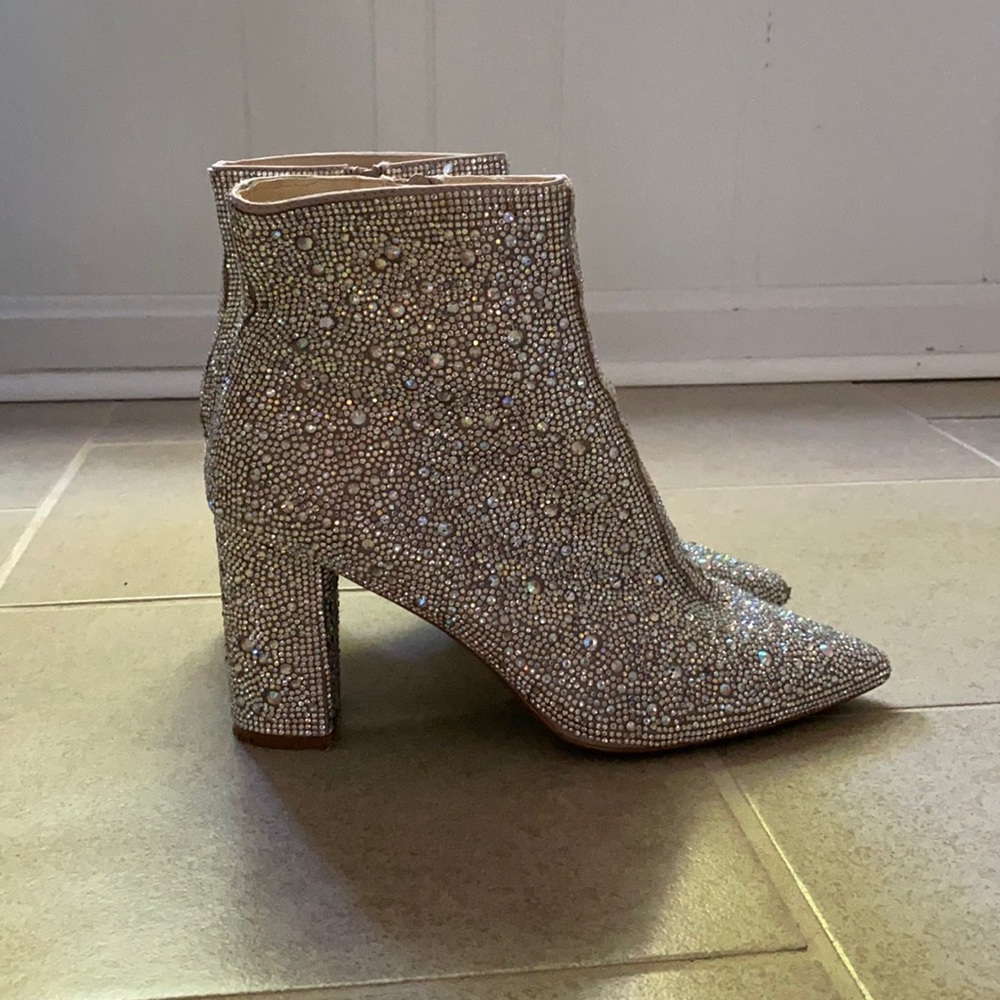 Crystal covered Betsy Johnson Booties